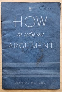 1935 Oldsmobile Salesmen's "How to Win an Argument" Pamphlet - Free Shipping!