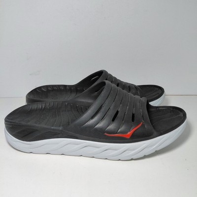 Hoka One One Ora Recovery Slide Sandal Men's 13 Black/White