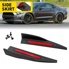 For 2015-2023 Ford Mustang Gt500 Style Matte Side Skirts Rocker Panel 2pc