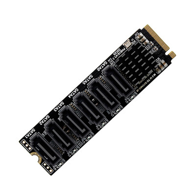 M.2 NVME PCI-E PCIE X4 X8 X16 to 6 Port 3.0 SATA Adapter Card Riser ASM11668541