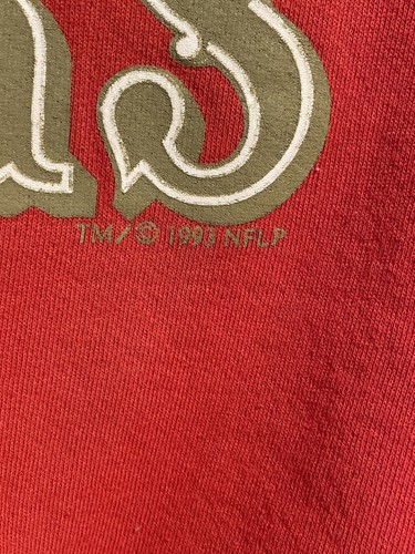 Vintage San Francisco 49ers Sweatshirt Size XL Red Russell Made in USA 90s - Picture 3 of 15