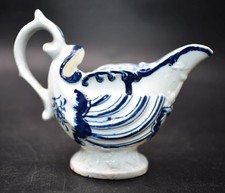 Derby 18thC Butter / Cream Boat Dolphin & Shell Moulded Circa 1770 Porcelain
