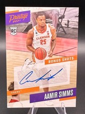 Aamir Simms 2021 Panini Chronicles Draft Picks Card #PBAMS - Prestige Signatures