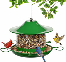 Bird Feeders for Outdoors Hanging Bird Feeder Wild Birds Seed,4Lb Metal Hanging