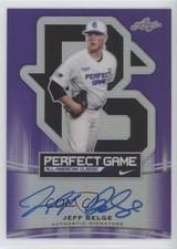 2015 Leaf Metal Draft Perfect Game Purple Prismatic 13/15 Jeff Belge Auto 0b3