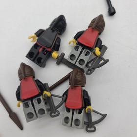 LEGO Castle WolfPack Bandits Bandit Minifigures Mini Figures Lot W/ Flag Weapons