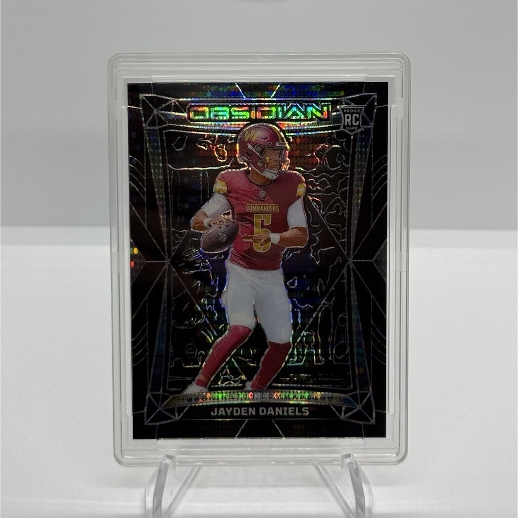 Panini Obsidian Jayden Daniels 2024 Rookie #194 - International Black Pulsar RC!