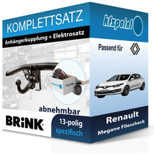 Für Renault Megane Fliessheck 08- BRINK Anhängerkupplung abnehmbar + 13polig neu