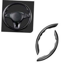 Universal Fit Carbon Fiber Steering Wheel Cover,Carbon Fiber Anti-Skid Black