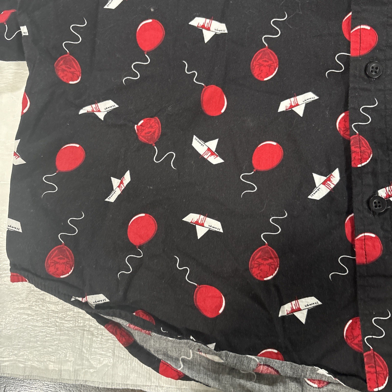 IT Chapter Two Button-Down Shirt Red Balloons/Boa… - image 7