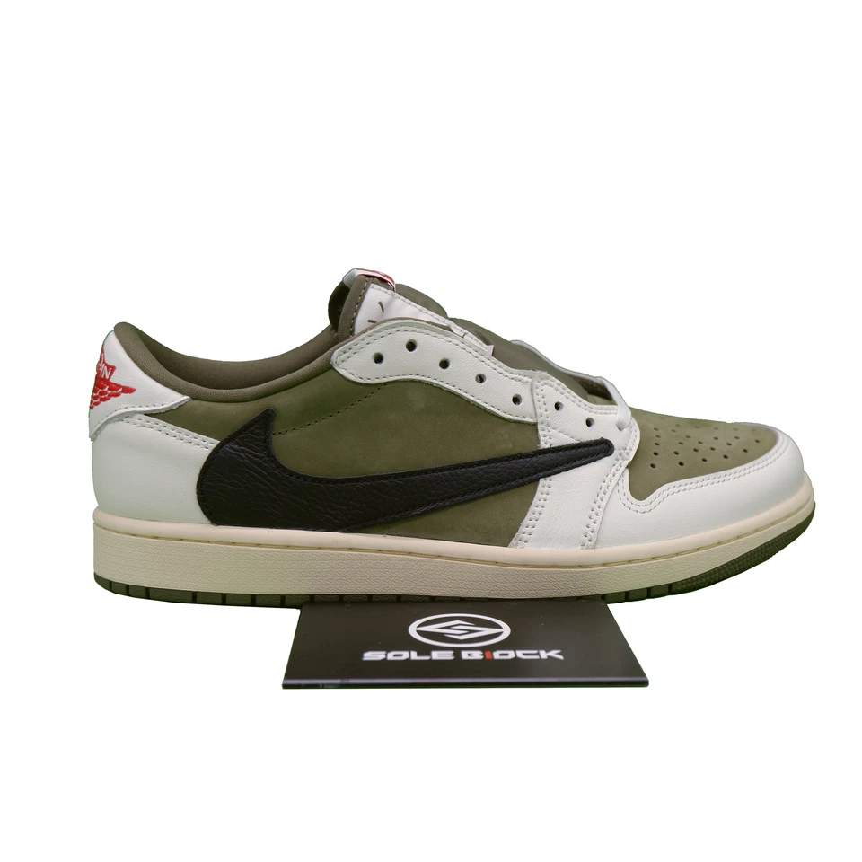 Travis Scott X Air Jordan 1 Low OG ''Medium Olive'' Black Sail Men