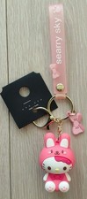 Hello Kitty Silicone Strap w/ Ribbon Charm Pink, Unused, 7cm, Cute