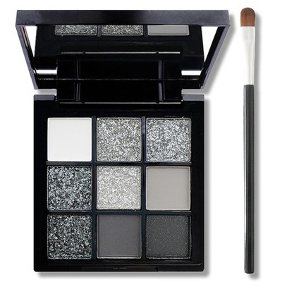 9 Farbe Smokey Lidschatten Palette, Hochpigmentiert Lidschatten Schwarz