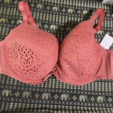 New Auden Women's Black Underwire Lightly Line Bra Adjustable Straps Size 46DD