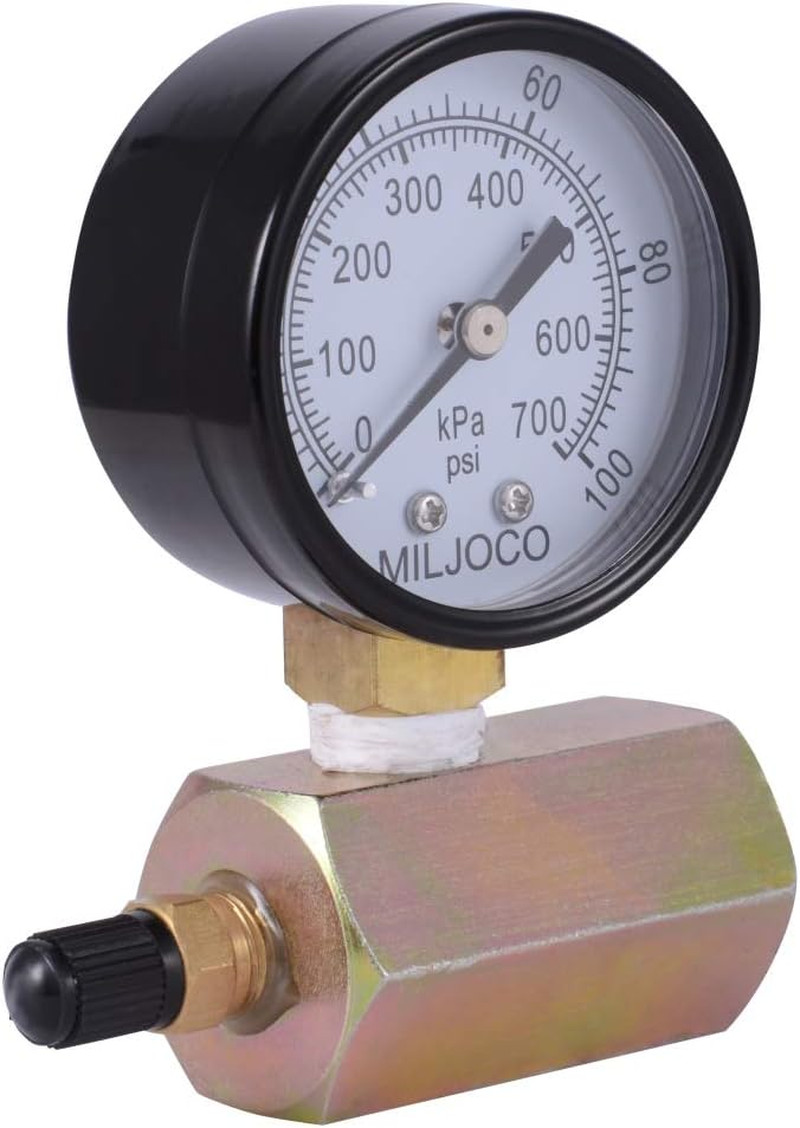 3/4 Inch Pressure Test Kit, 100 PSI, Push to Connect Brass Plumbing Fitting, PEX