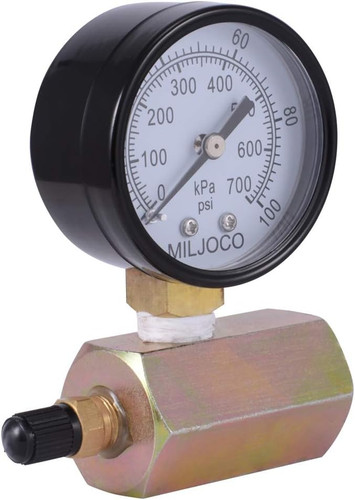 3/4 Inch Pressure Test Kit, 100 PSI, Push to Connect Brass Plumbing Fitting, PEX