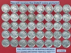 Buffalo Nickels Roll Lot of 40 FULL DATE Coins Dated from 1920 to 1937 ~ #046D