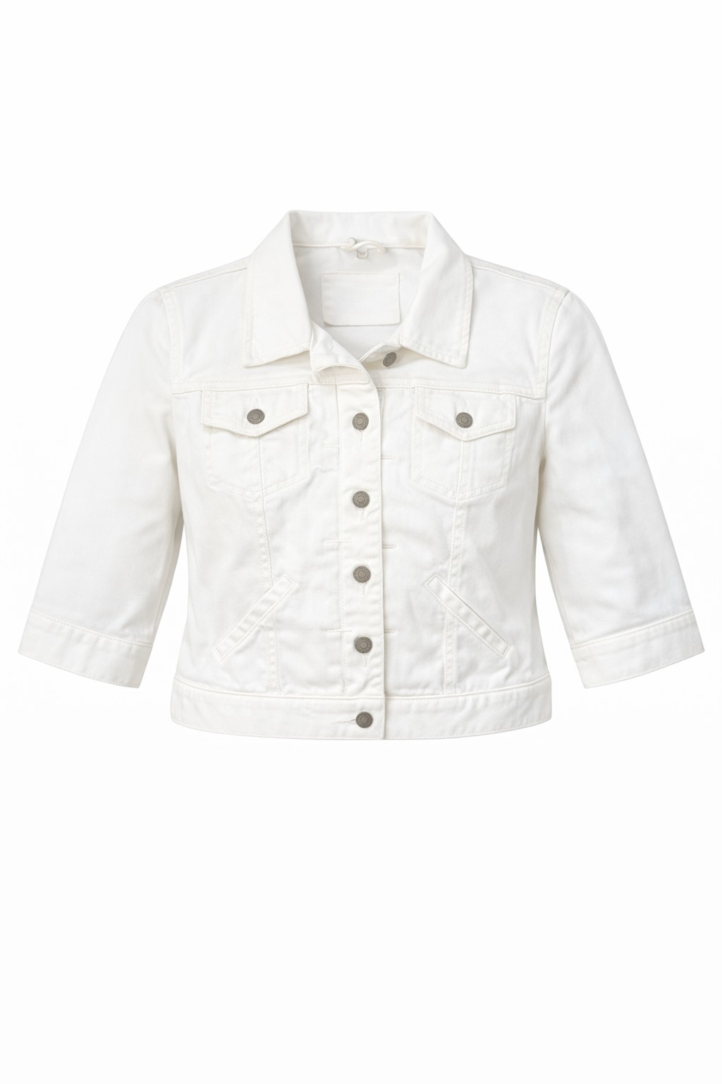 LOFT White Button Front Collared Jacket Womens 12… - image 1