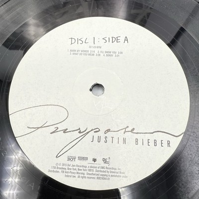 Justin Bieber: Purpose (Double Vinyl LP 2015 Def Jam Records) | eBay