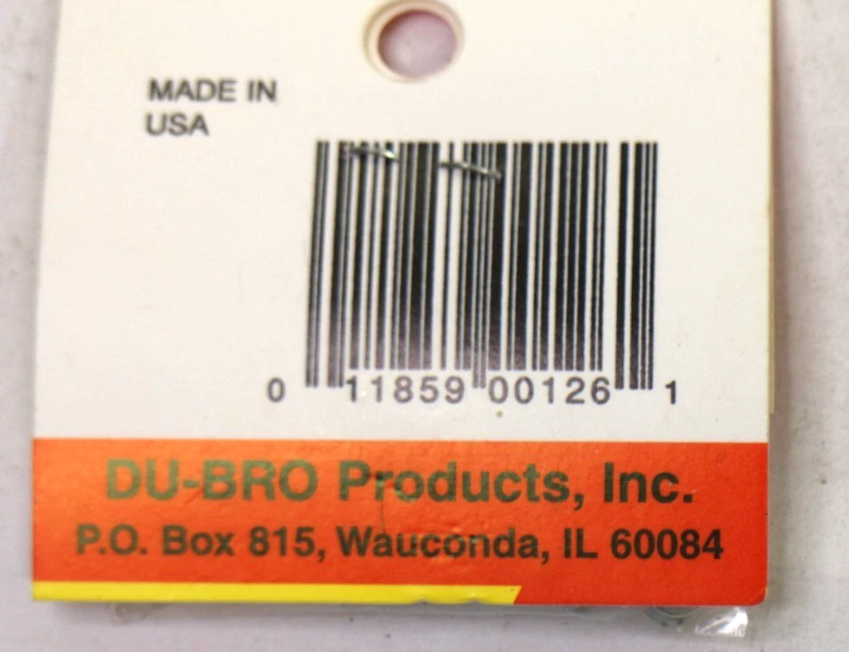 Du-Bro 3-48 x 3/4" Mounting Bolts & Blind Nut Sets Cat #126 - Image 2 of 2