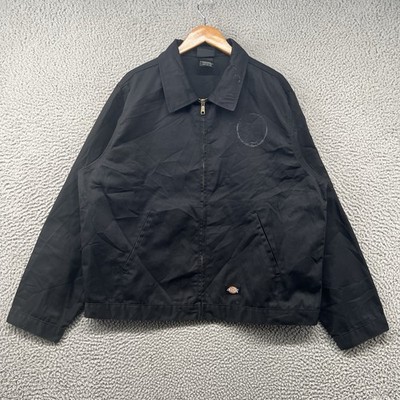 Dickies Eisenhower Jacket Mens XL Black Quilt Unlined Coat Full