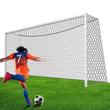Soccer Goal Net 18.5x6.5FT, Professional On-Court Quality, 4mm Braided Nylon,...