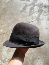 Vtg Men  s Felt Fedora Hat Borsalino Augusta Diamante Twenty Five Sz 7 1/8
