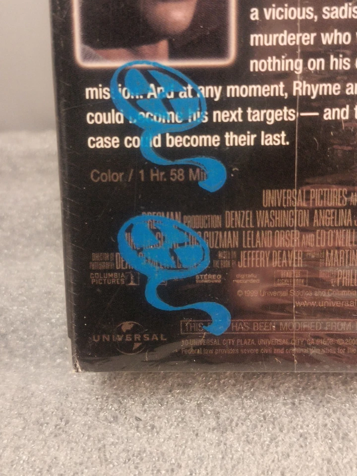 The Bone Collector (VHS, 2000) Special Edition Original USA PRINTED NEW  - Image 3 of 4