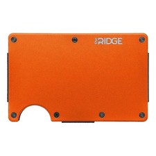 The Ridge Minimalist Slim Wallet - Basecamp Orange Cash Strap - RFID Blocking