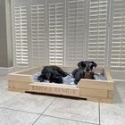 Wooden Dog - Cat Bed PERSONALISED Basket XS-Small-Medium-Large-Extra Large-XXL