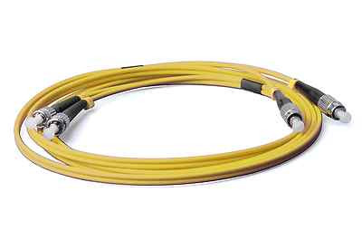 CONBIC  4m ST FC Fibre Optic Cable Duplex OS2 9/125 Single Mode Fibre Yellow