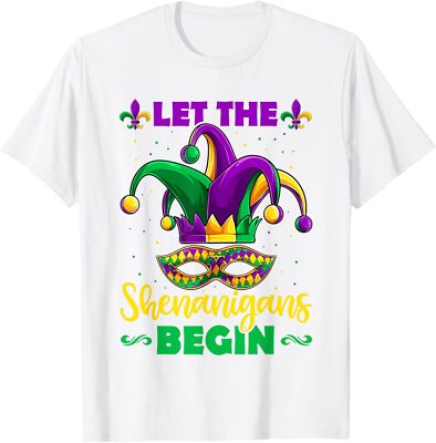 Let The Shenanigans Begin Mardi Gras Nice Mask Unisex T-Shirt