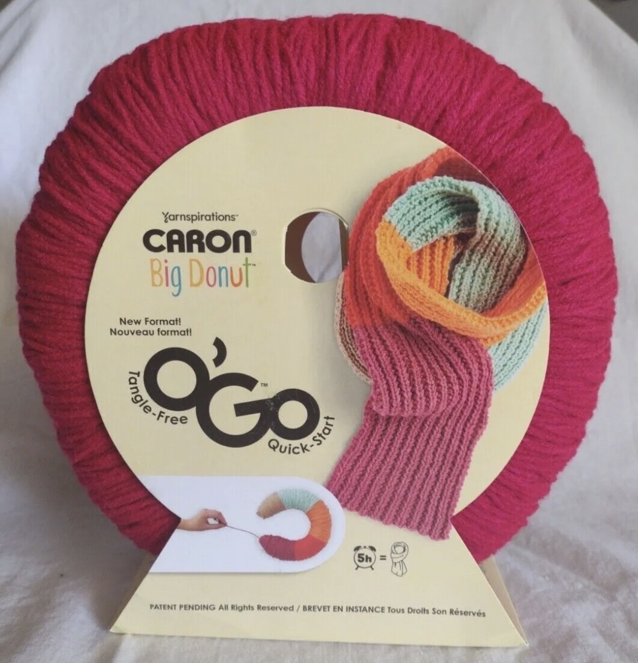 (1) Yarnspirations Caron Big Donut O'Go Yarn Fireberry/502 yds 9.9 oz/New for sale online eBay