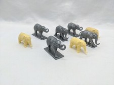 Lot Of 8 Plastic Miniature Elephant 1.75"