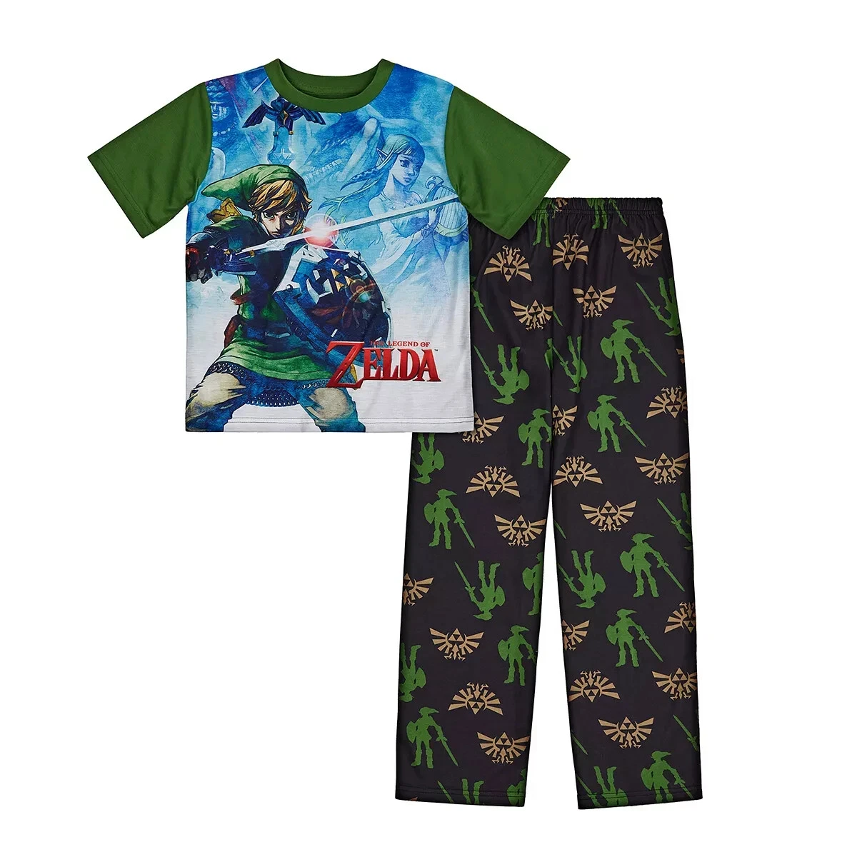 The Legend Of Zelda Pyjamas Mens Nintendo T Shirt & Lounge Pants Set