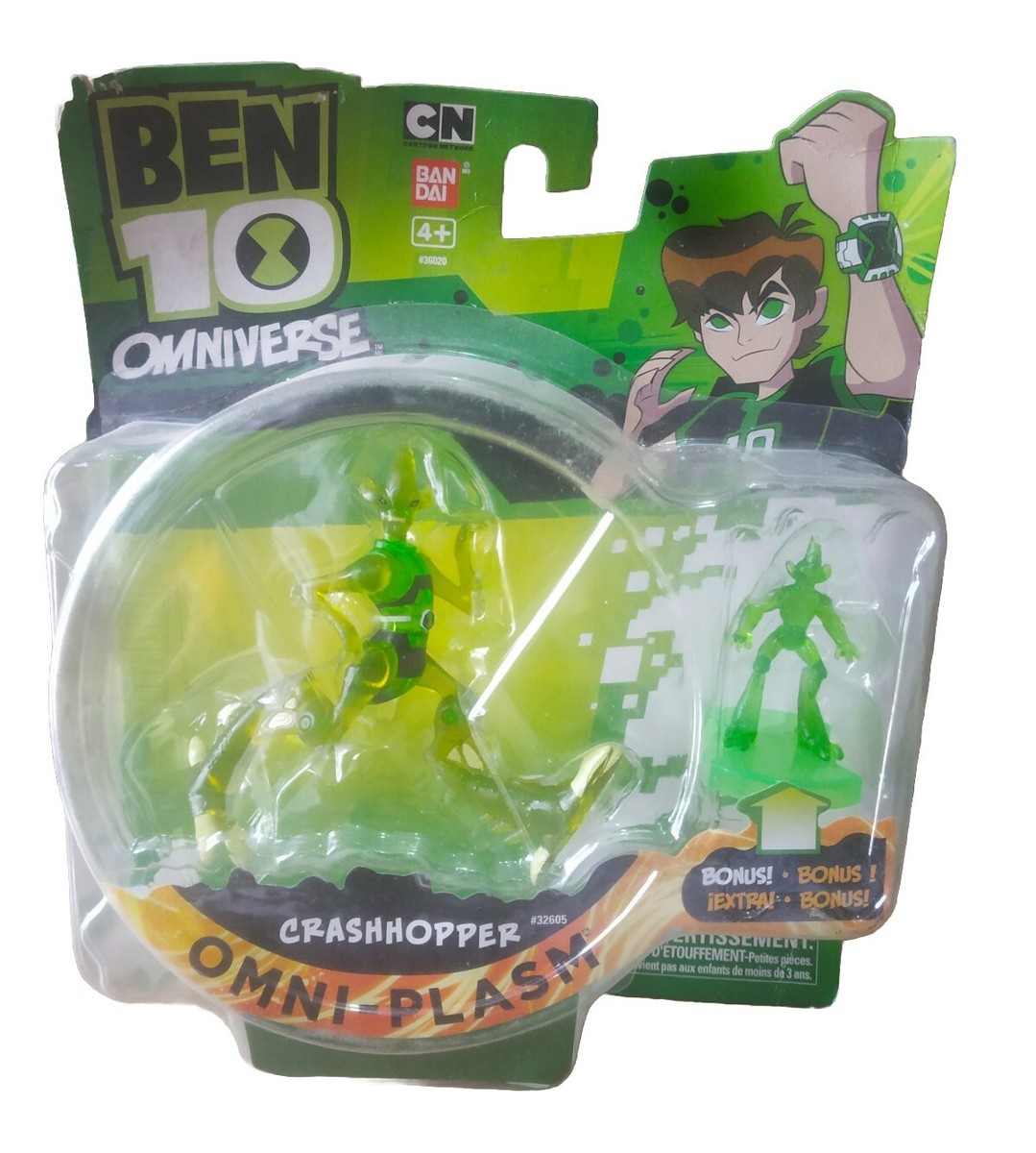 FIGURINE BEN10 OMNIVERSE de Bandai le Crashhopper et Son Omniitrix