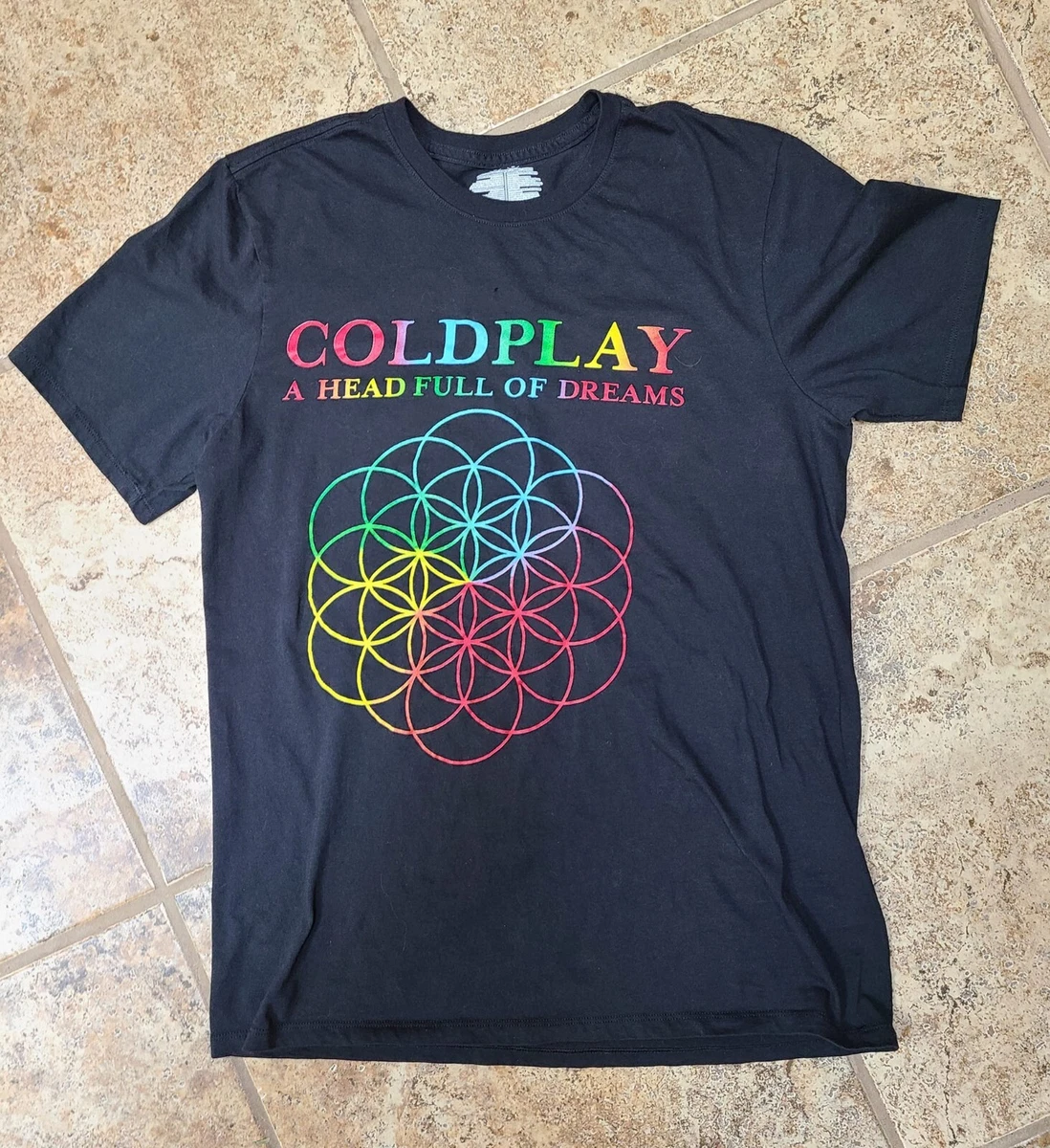 COLDPLAY A Head Full of Dreams World Tour Concert T-Shirt Size M some  defects