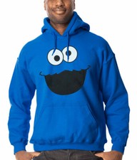 Cookie Monster Face Adult Hoodie