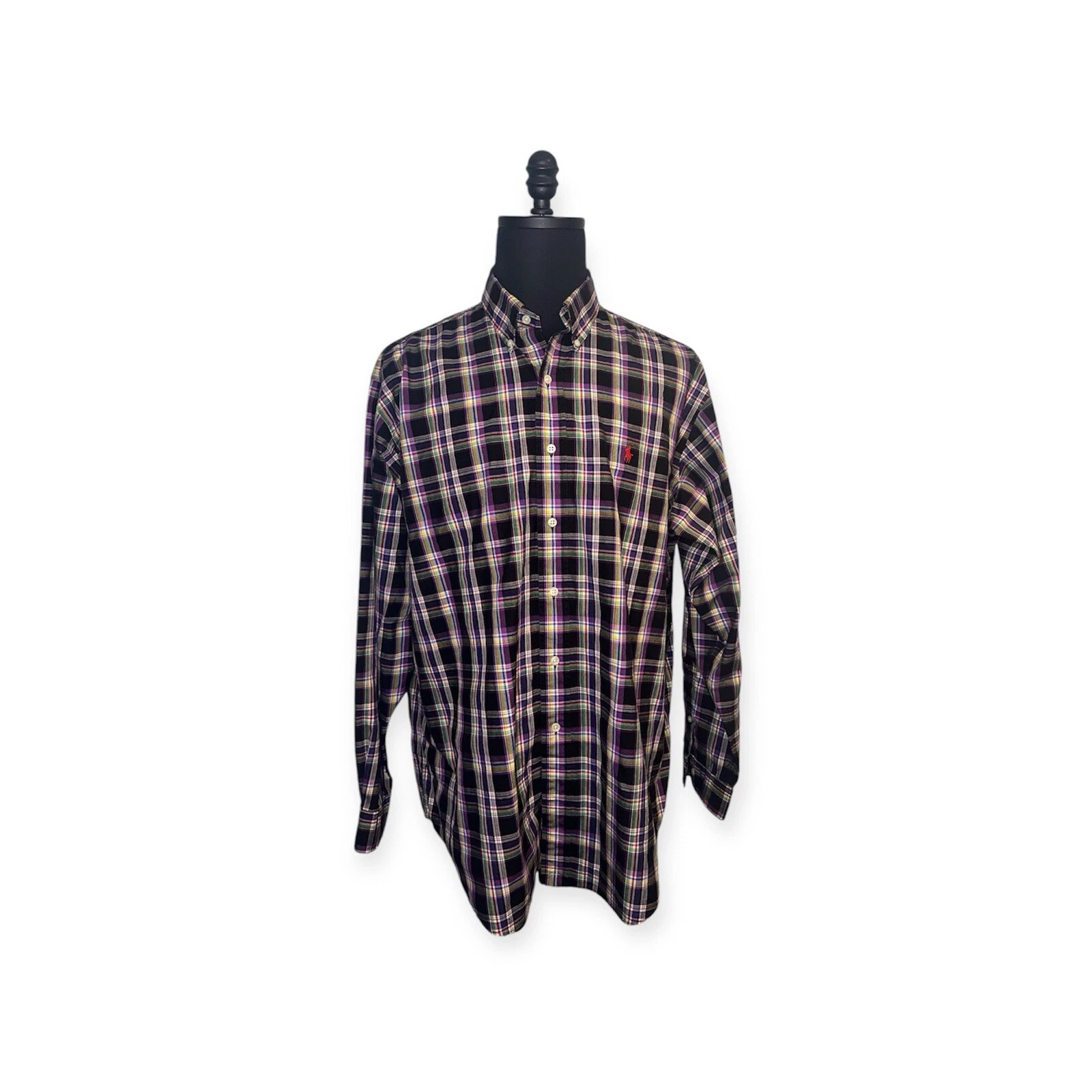 Polo Plaid Button-Down Long Sleeve Shirt Men’s XL Classic Fit