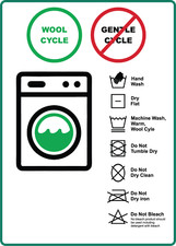 laundry room guidelines/instructions ADHESIVE VINYL SIGN DECAL