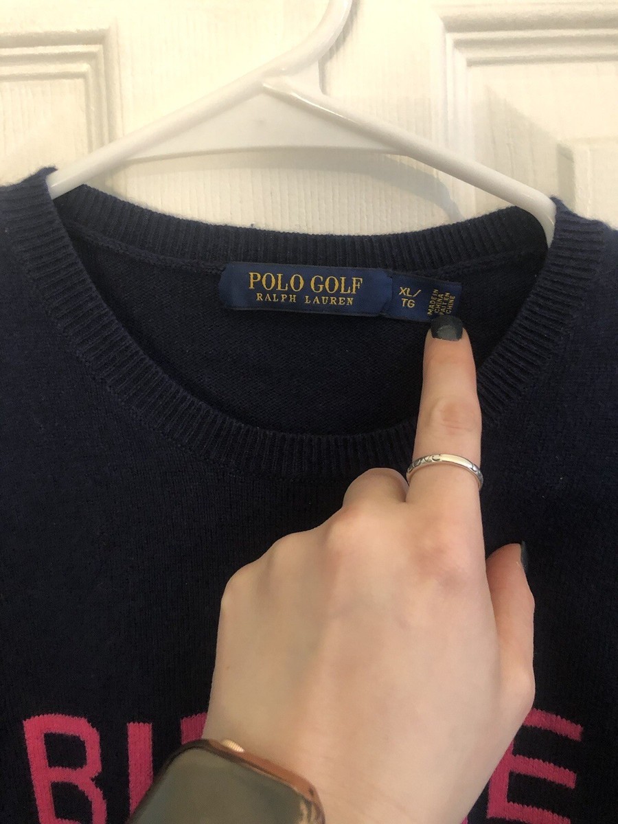 Polo Golf Ralph Lauren Women's XL Cashmere Blend Coolmax Sweater