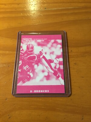 1990 Pro Set Error Card Steve Atwater Magenta Front Steve Smith Back Rare