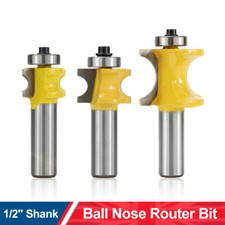 1/2'' Shank Half Round Bullnose Woodwork Milling Cutter CNC Router Bits 1/2 Inch