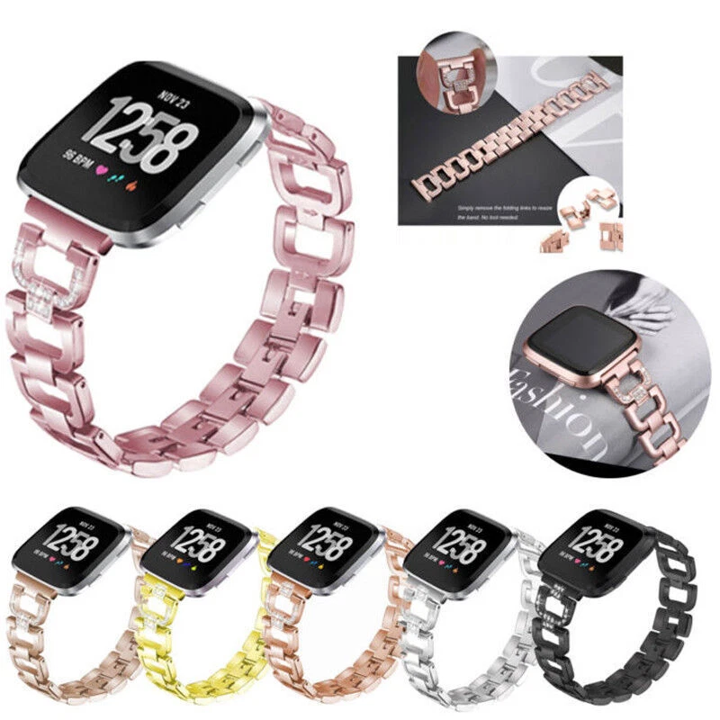 CONNICS-JANISA-FITBIT Luxury Rhinestone Bling Band Stainless Steel Bracelet Strap For Fitbit Versa 2