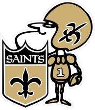 New Orleans Saints Football Vinyl Decal Sticker Car Truck Bumper Tumbler Mug