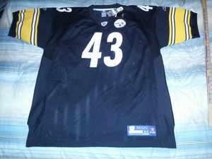 TROY POLAMALU #43 STEELERS BLACK HOME AUTHENTIC REEBOK FOOTBALL JERSEY sz 54 NEW | eBay