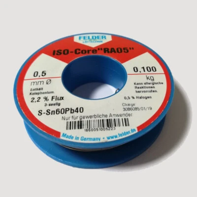 Stagno in rocchetto filo Iso-Core "RA05" 60/40 100g 0.50mm