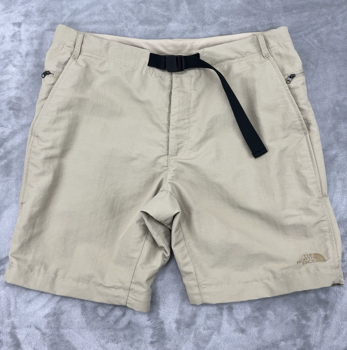 The North Face Short Men 36 Beige Paramount Trial Belted 9'' Inseam UPF 40 Hike
