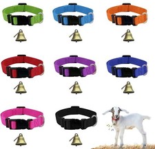 8 Sets Goat Collars with Bells Horse Sheep Grazing Cow Bells Adjustable Nylon