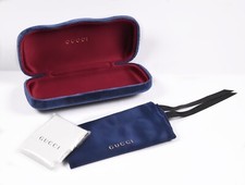 Gucci Clamshell Case for Eyeglass, Sunglass- Velvet Blue - NEW